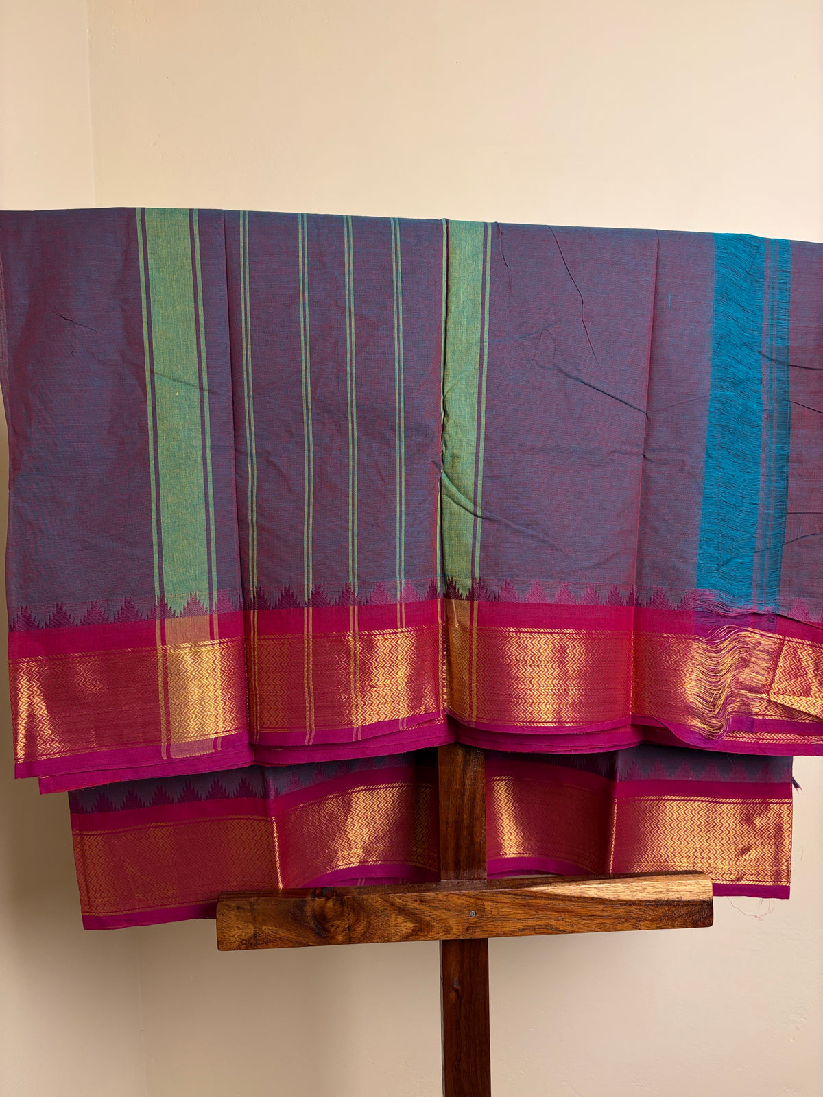 Kanchi - Blue & Pink dual tone