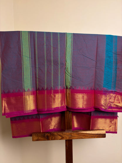 Kanchi - Blue & Pink dual tone