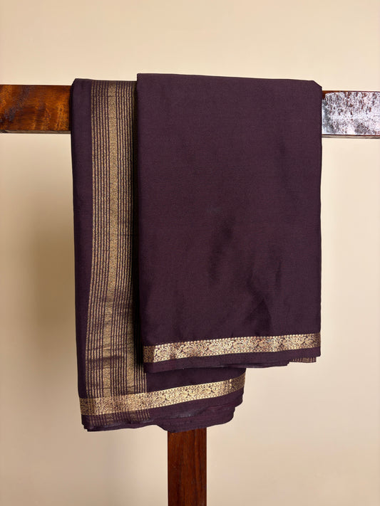 Premium Crape Silk - Aubergine