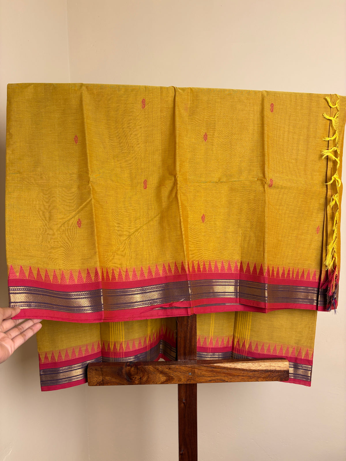 Kanchi - Yellow & Muted red