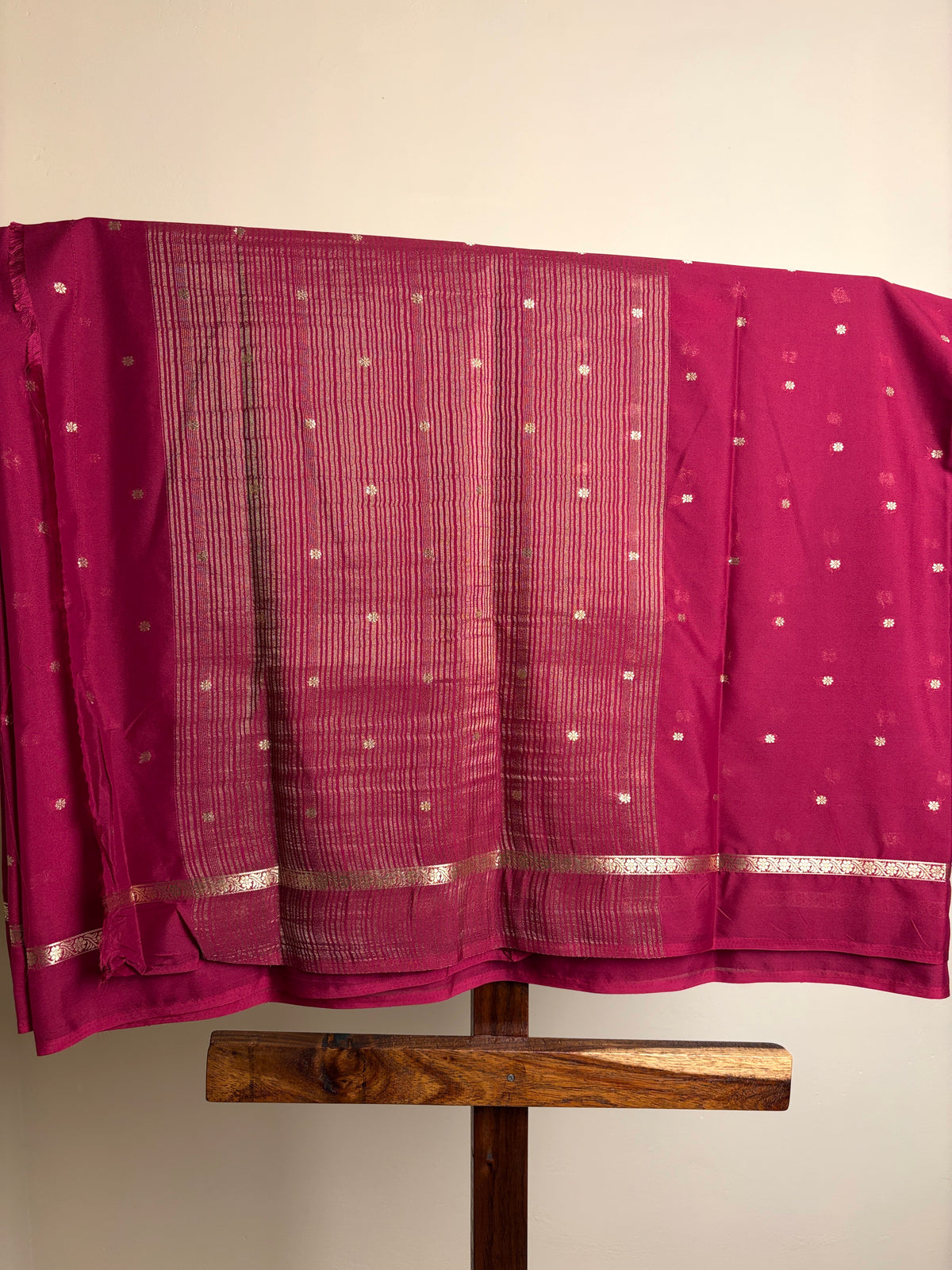 Mysore Crape Silk - Muted raspberry