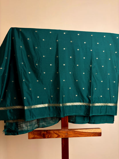 Mysore Crape Silk - Bottle Green