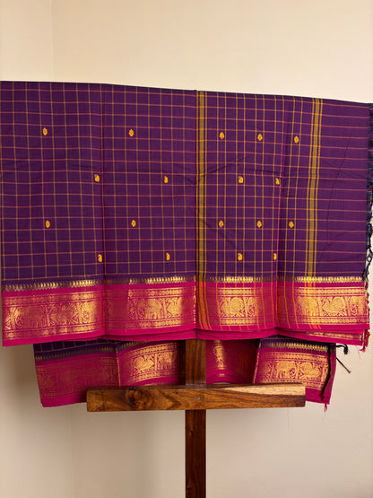 Kanchi - Purple Checks