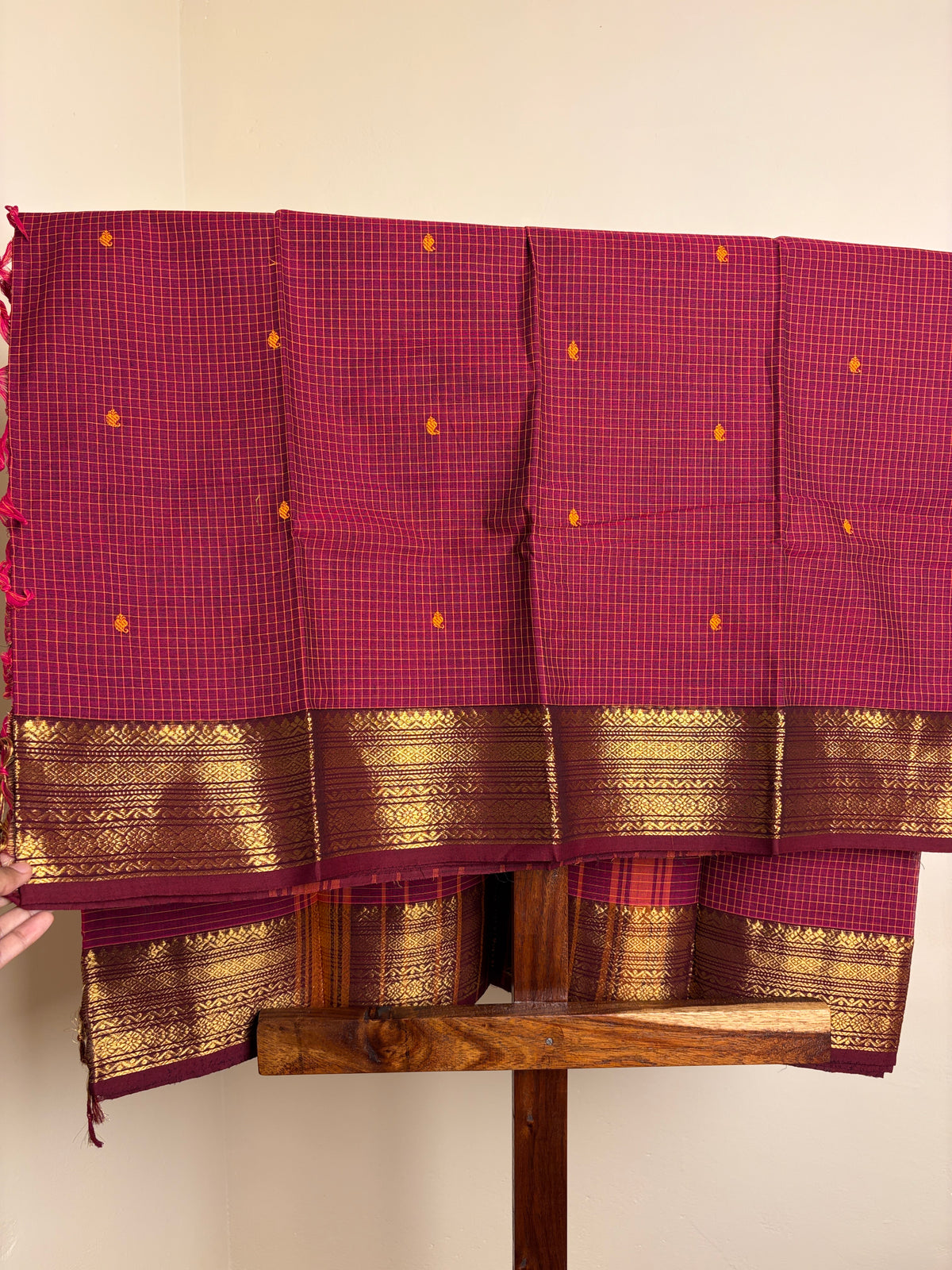 Kanchi - Deep Mauve Checks