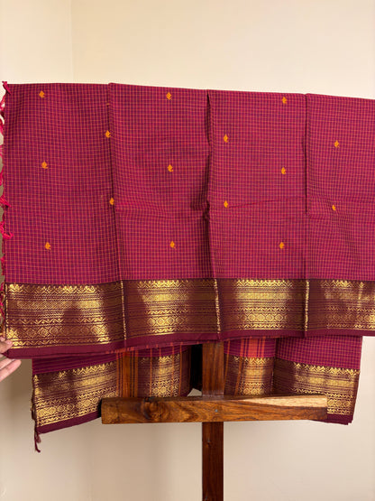 Kanchi - Deep Mauve Checks