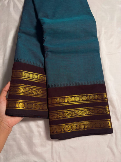 Kanchi - Deep Teal Blue & Plum