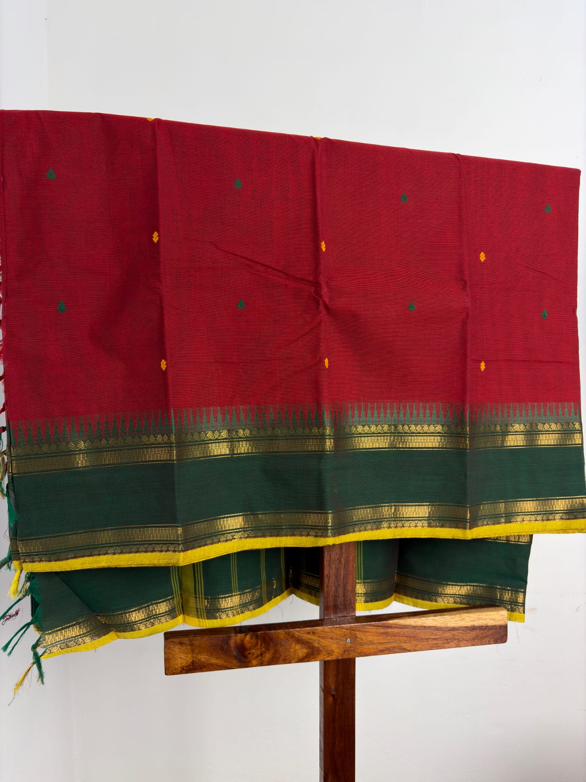 Kanchi - Red & Forest Green