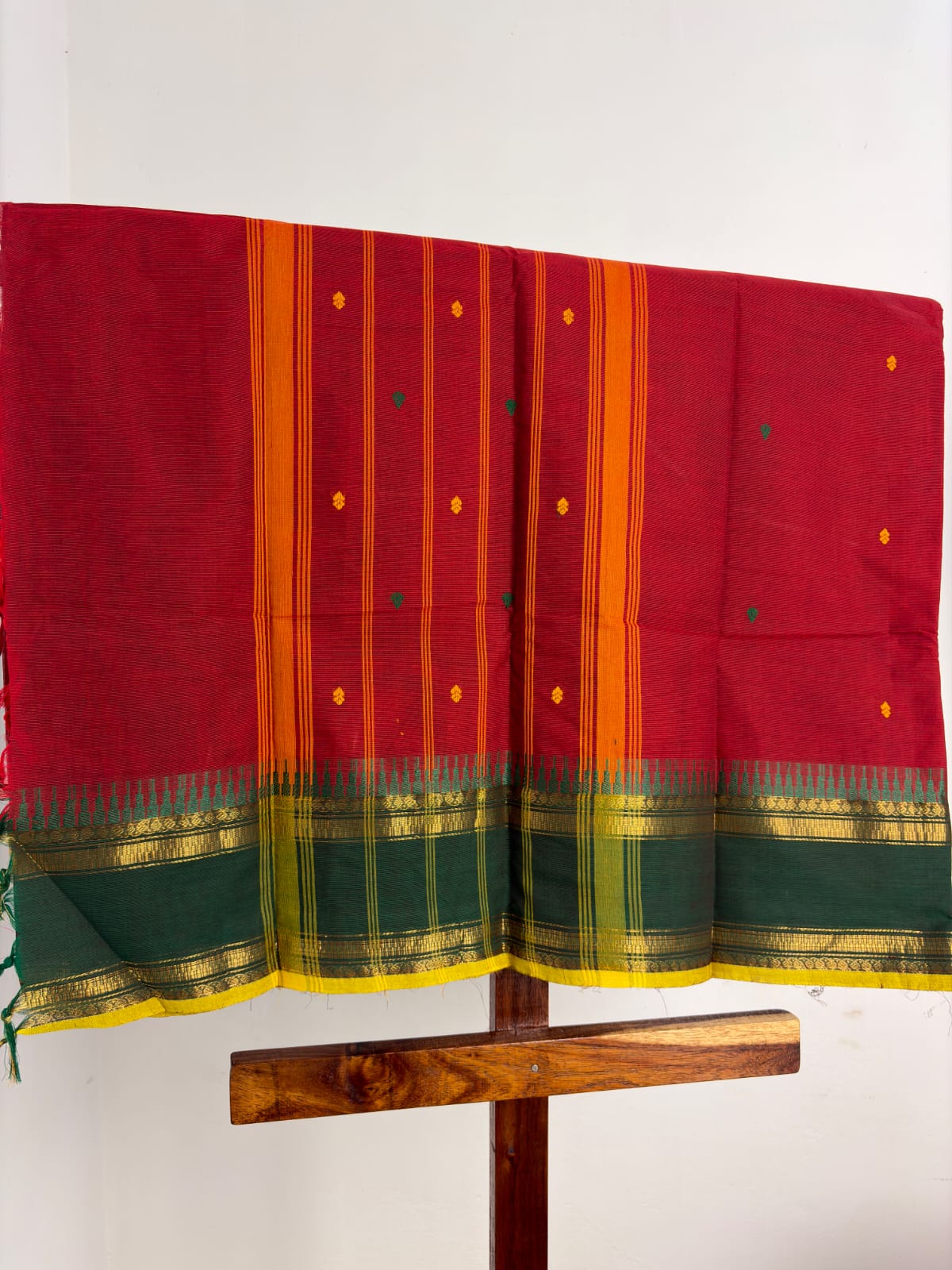Kanchi - Red & Forest Green