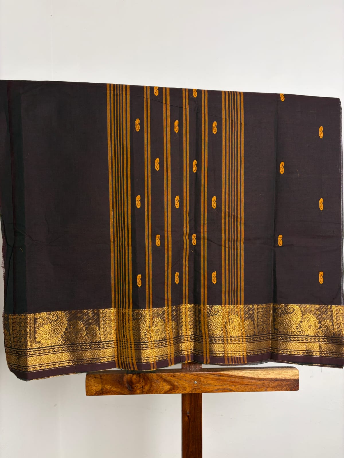 Kanchi - Chocolate Brown & Green dual tone