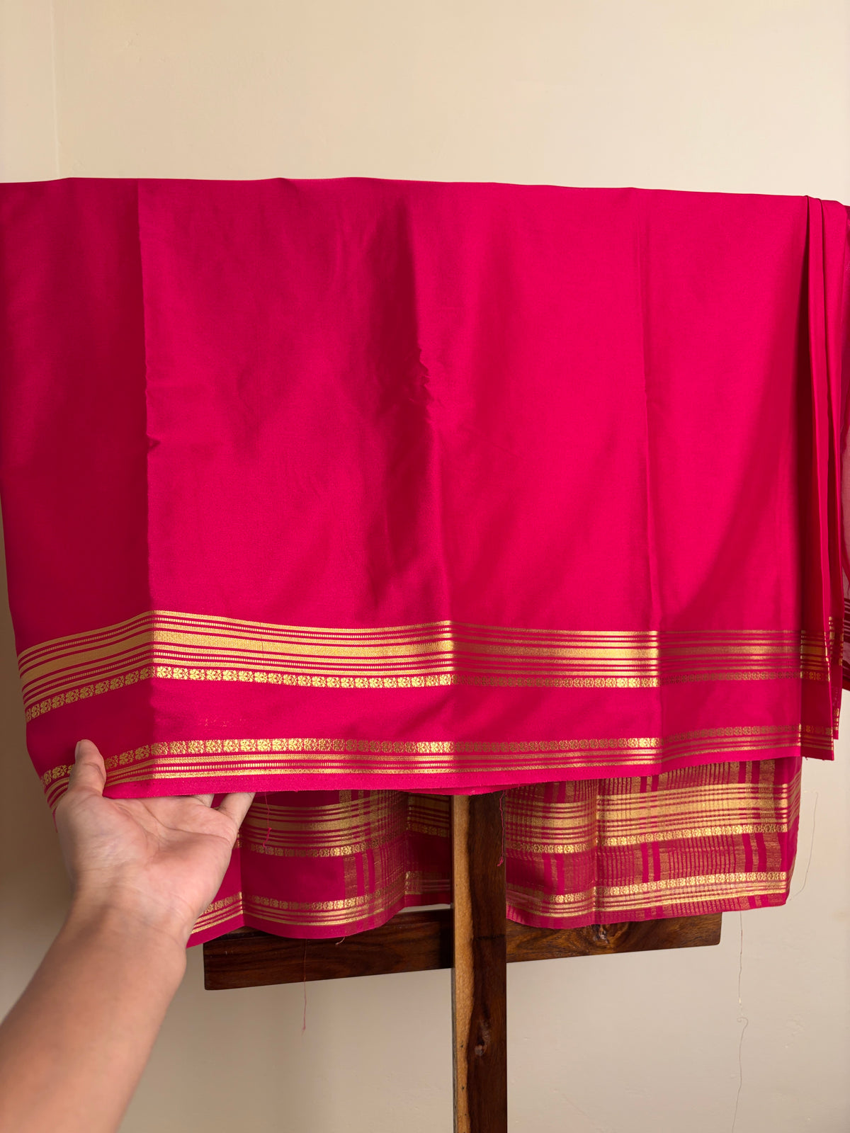 Premium Crape Silk - Rani Pink