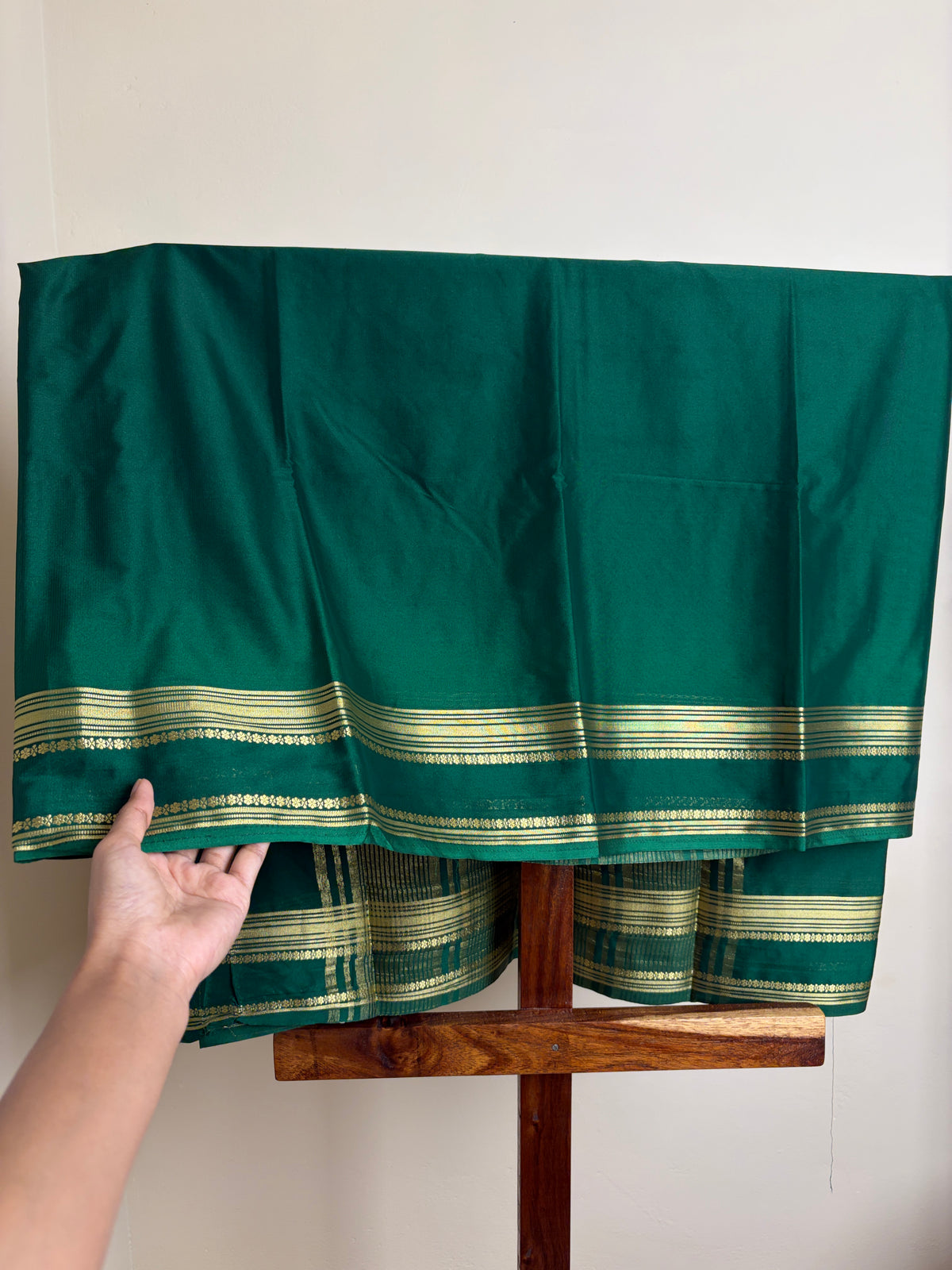 Premium Crape Silk - Bottle Green