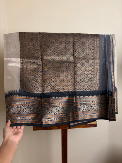 Banarasi Tissue - Beige & Black