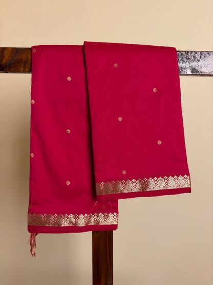 Semi Silk - Pink & Red dual tone