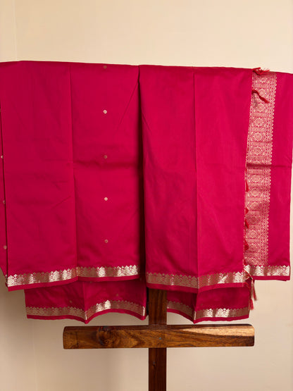 Semi Silk - Pink & Red dual tone