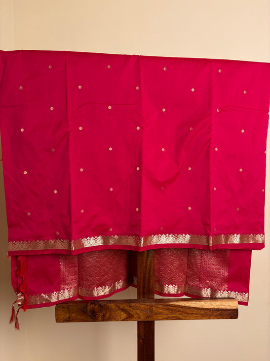 Semi Silk - Pink & Red dual tone