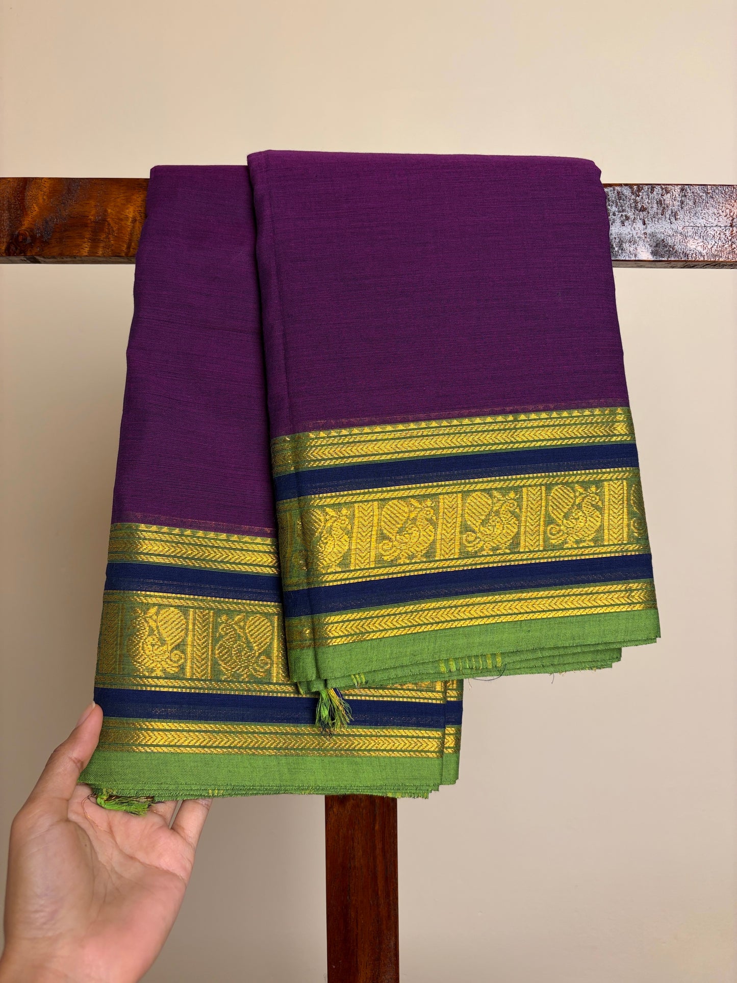 Kanchi - Violet & Parrot Green