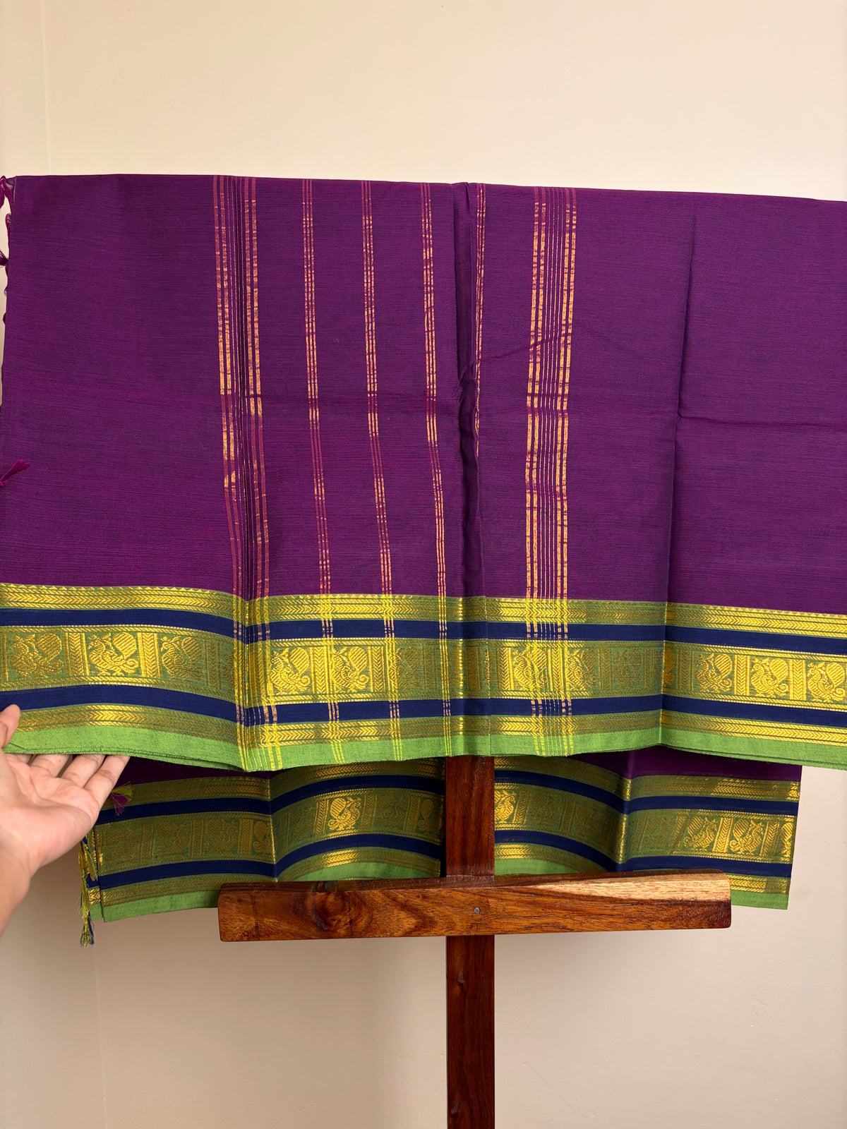 Kanchi - Violet & Parrot Green