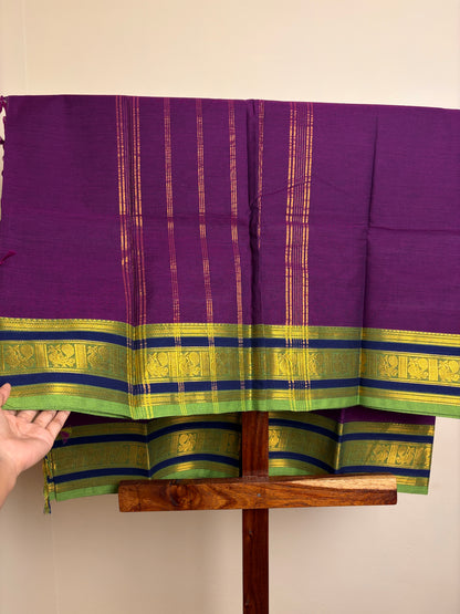 Kanchi - Violet & Parrot Green