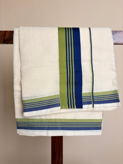 Set Saree - Green & Blue