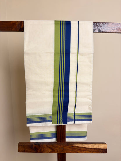 Set Saree - Green & Blue