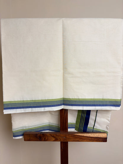 Set Saree - Green & Blue