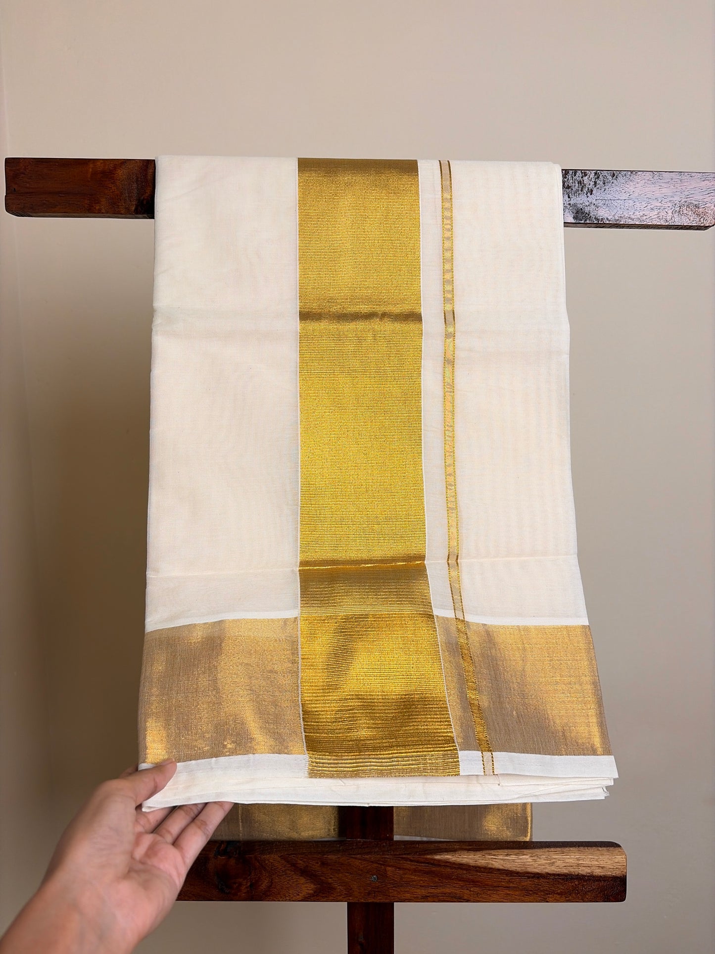Set Saree - Golden Kasavu