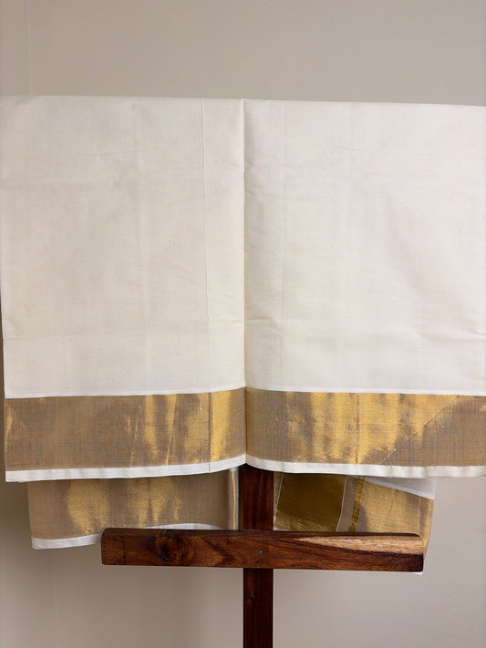 Set Saree - Golden Kasavu