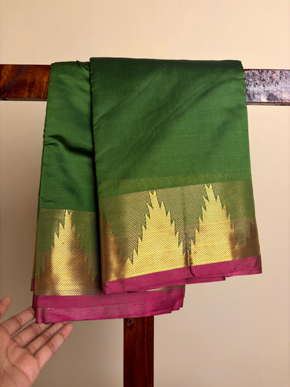 Semi Silk - Green & Magenta