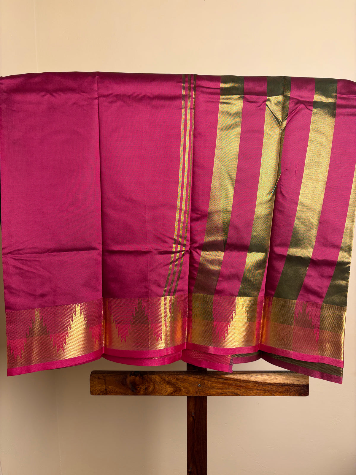 Semi Silk - Green & Magenta