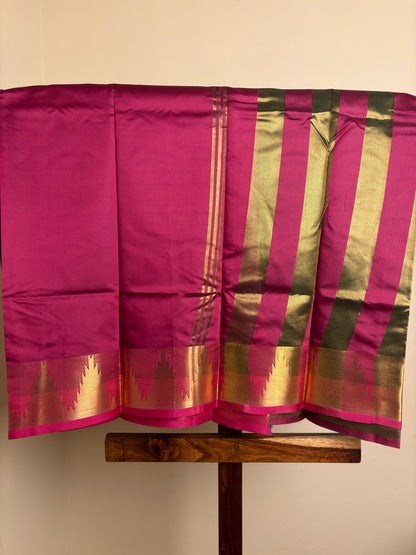 Semi Silk - Green & Magenta