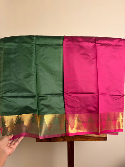 Semi Silk - Green & Magenta
