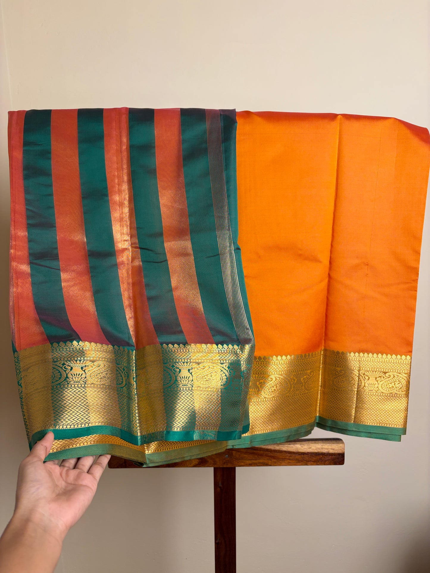 Semi Silk - Orange & Green