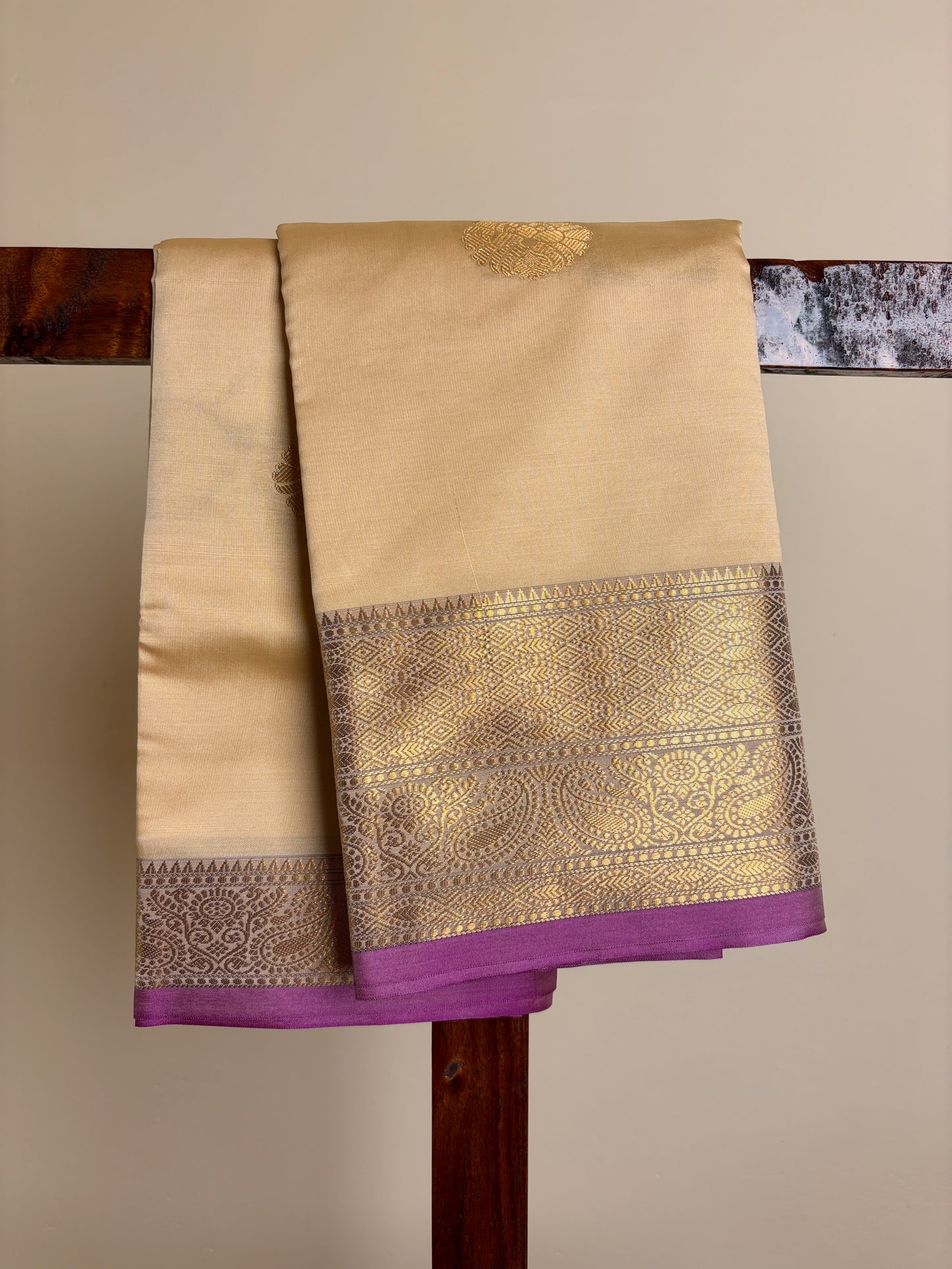 Semi Silk - Cream & Magenta