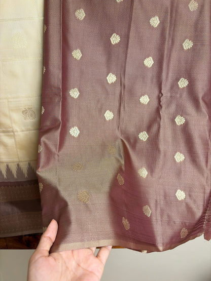 Semi Silk - Cream & Beaver Brown